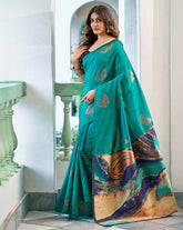 SVARAA Women’s Silk Saree with Blouse Piece | Designer Indian Saree for Wedding & Party Wear | Traditional Ethnic Silk Sari Malaysia