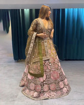 Sequins Embroidered wedding Women Lehenga Choli Set