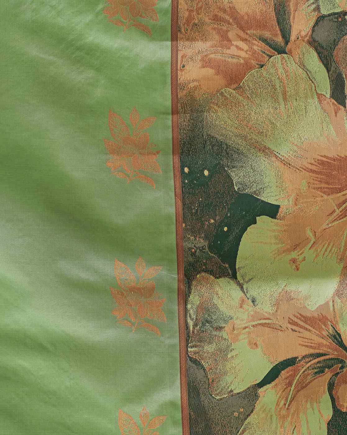 SATRANI Women Floral Silk Saree with Contrast Border | Elegant Party Wear Saree Online Malaysia | Traditional Indian Saree for Wedding & Festive Look