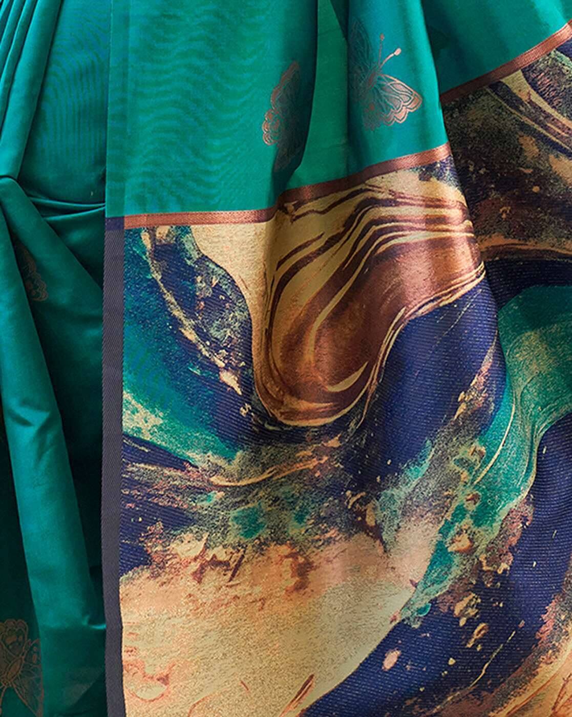 SVARAA Women’s Silk Saree with Blouse Piece | Designer Indian Saree for Wedding & Party Wear | Traditional Ethnic Silk Sari Malaysia