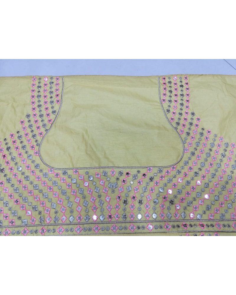 Yellow dola silk multi thread sequins designer Lehenga choli