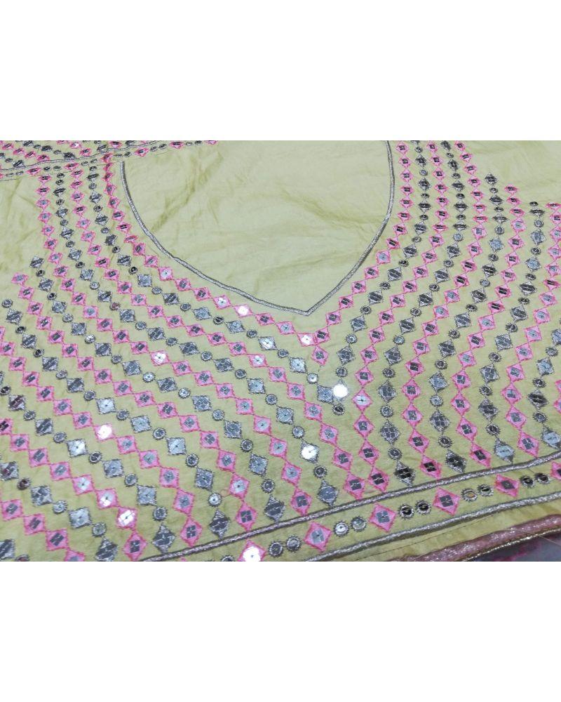 Yellow dola silk multi thread sequins designer Lehenga choli
