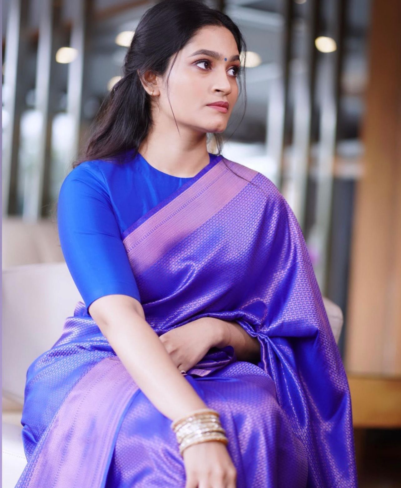Banarasi Silk Saree – Elegant Silver Zari Work & Rich Weave