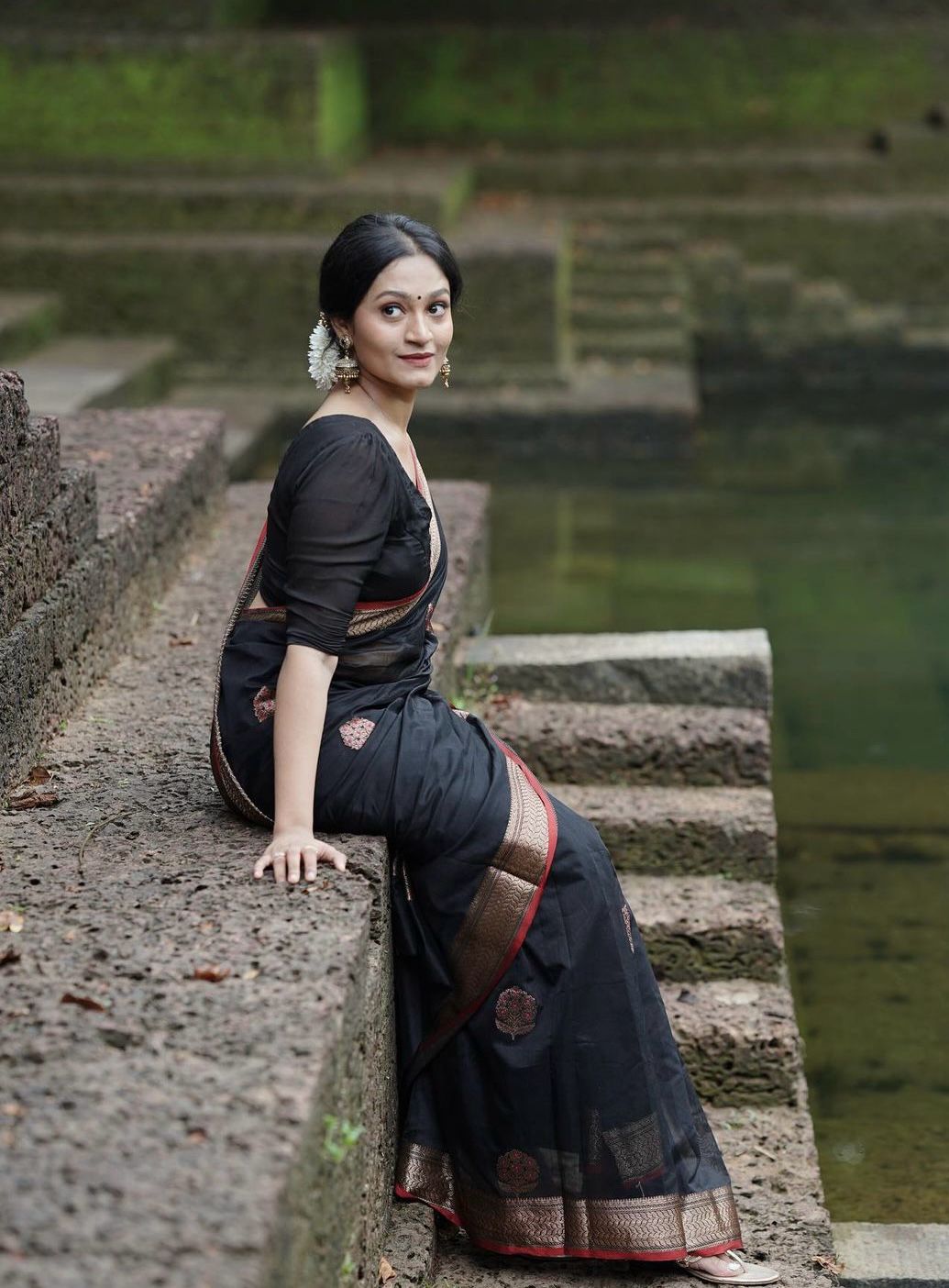 Banarasi Soft Silk Saree with Gold Zari Weaving