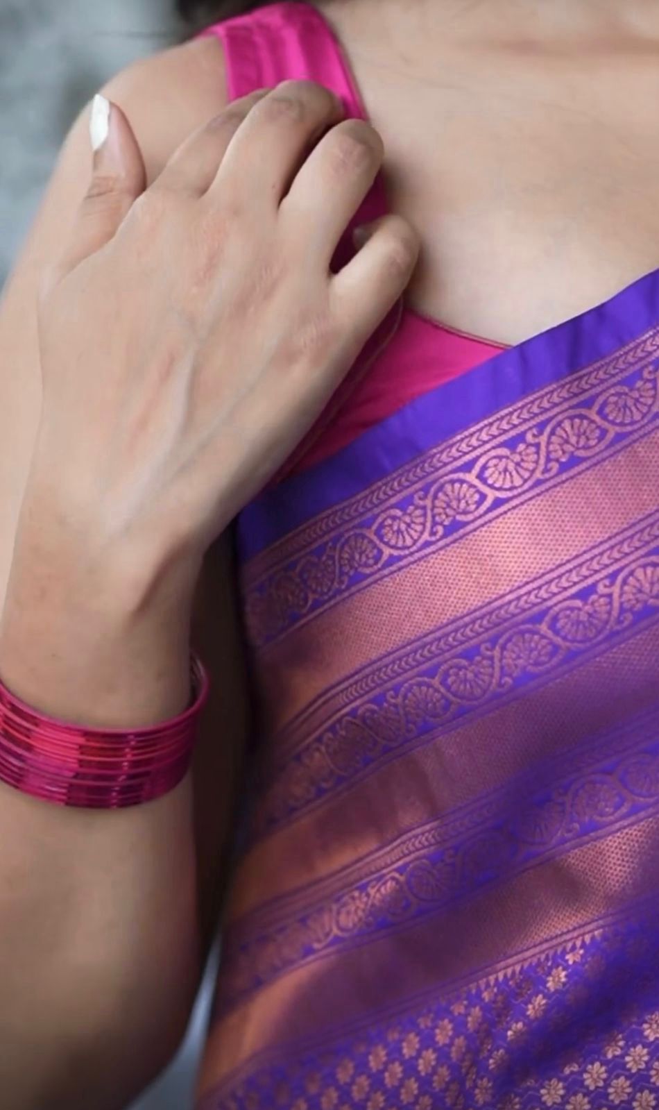Banarasi Soft Silk Saree – Exquisite Copper Zari Weaving