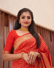 Exquisite Banarasi Silk Saree with Zari Weaving