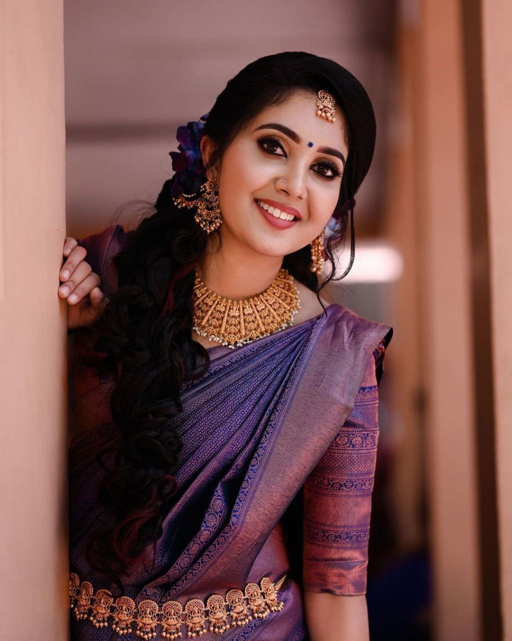 Elegant Banarasi Soft Silk Saree with Copper Zari Weaving