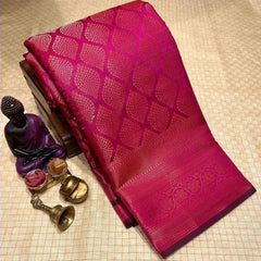 Banarasi Soft Silk Saree with Copper Zari Weaving