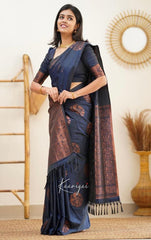 Banarasi Soft Silk Saree with Copper Zari Weaving