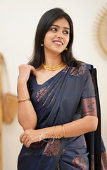 Banarasi Soft Silk Saree with Copper Zari Weaving
