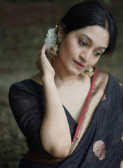 Banarasi Soft Silk Saree with Gold Zari Weaving