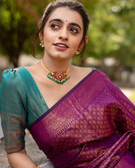 Banarasi Silk Saree – Elegant Zari Work & Jacquard Weave
