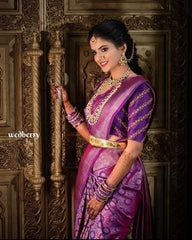 Banarasi Silk Saree – Bridal Elegance with Copper Zari Weaving