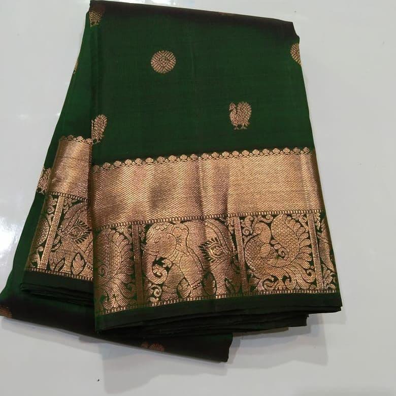 Elegant Banarasi Soft Silk Saree with Copper Zari Weaving