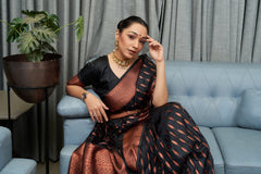 Banarasi Soft Silk Saree with Copper Zari Weaving