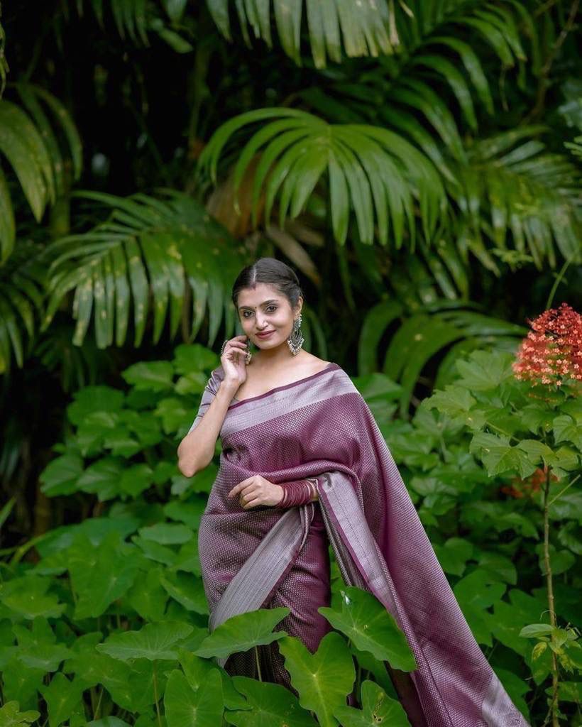 Banarasi Silk Saree – Elegant Silver Zari Work & Rich Weave