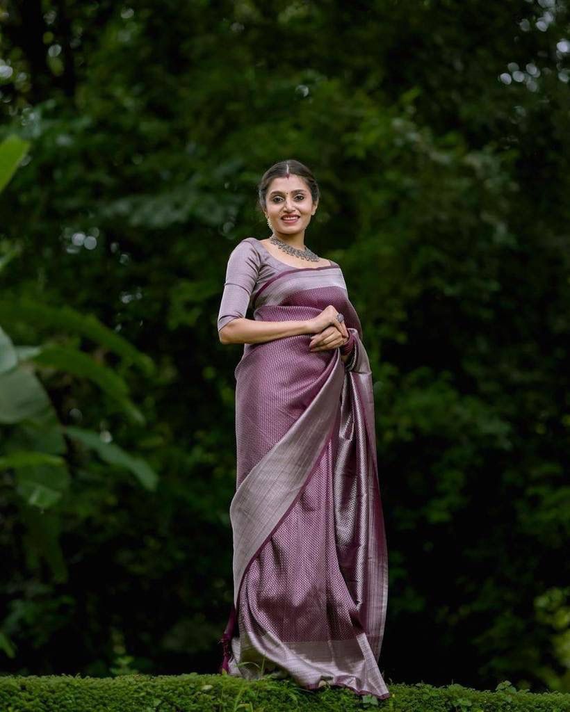 Banarasi Silk Saree – Elegant Silver Zari Work & Rich Weave