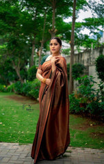 Banarasi Soft Silk Saree – Copper Zari Weaving Elegance