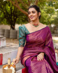 Banarasi Silk Saree – Elegant Zari Work & Jacquard Weave