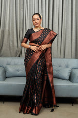 Banarasi Soft Silk Saree with Copper Zari Weaving