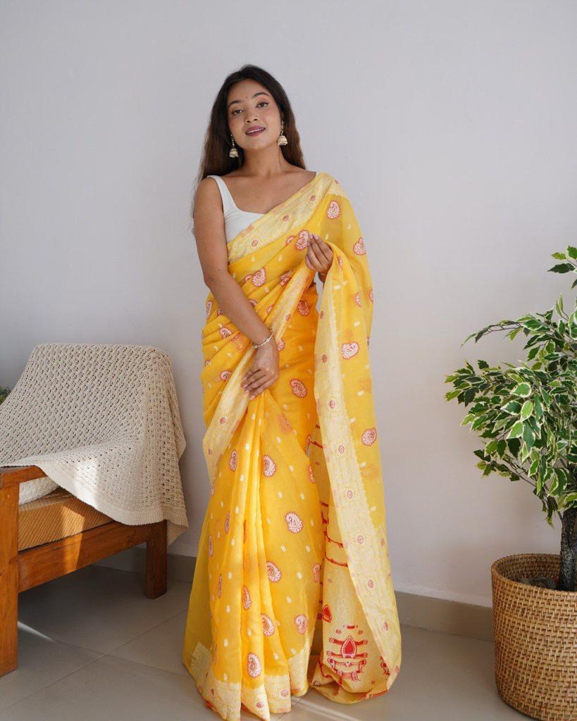New Launch Cotton Silk Saree