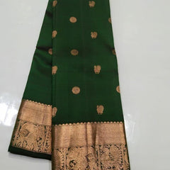 Elegant Banarasi Soft Silk Saree with Copper Zari Weaving