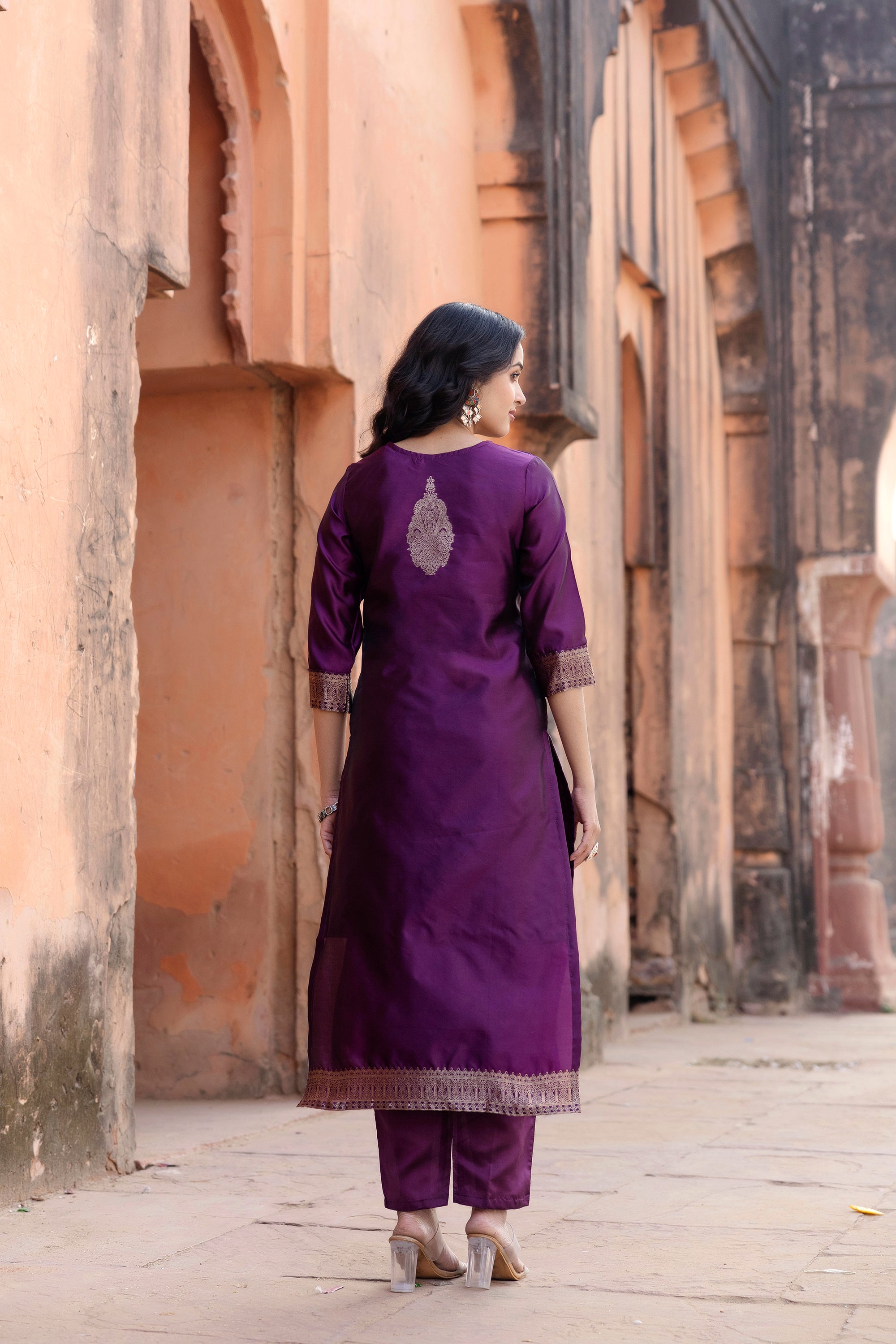 Jasmin Soft Silk Kurta Set with Bottom & Jacquard Dupatta | Festive & Party Wear | Premium Ethnic Outfit – Malaysia
