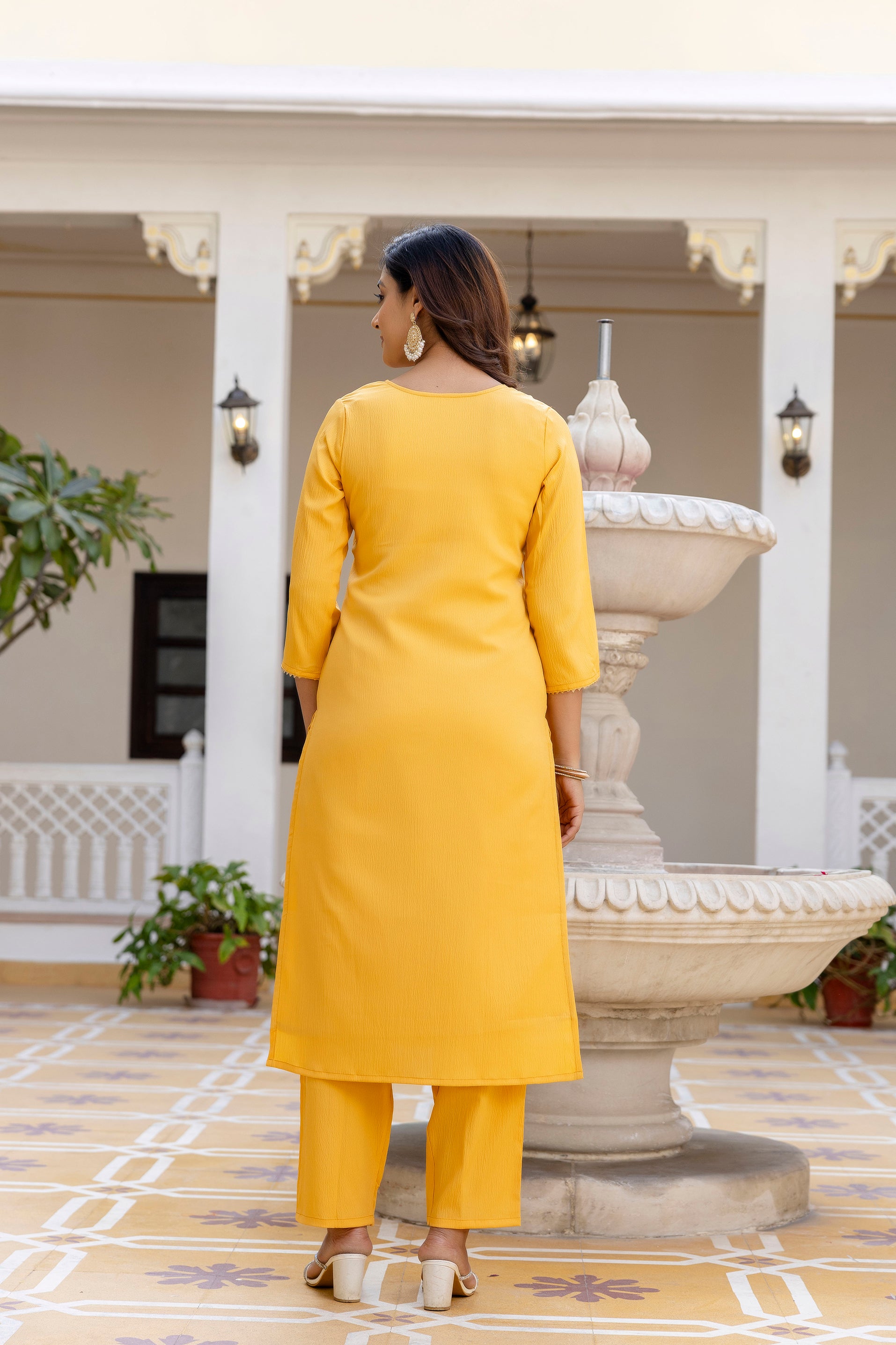 Kusoom Silk Kurta Set with Bottom & Chandery Dupatta | Jacquard Work | Festive & Party Wear – Malaysia