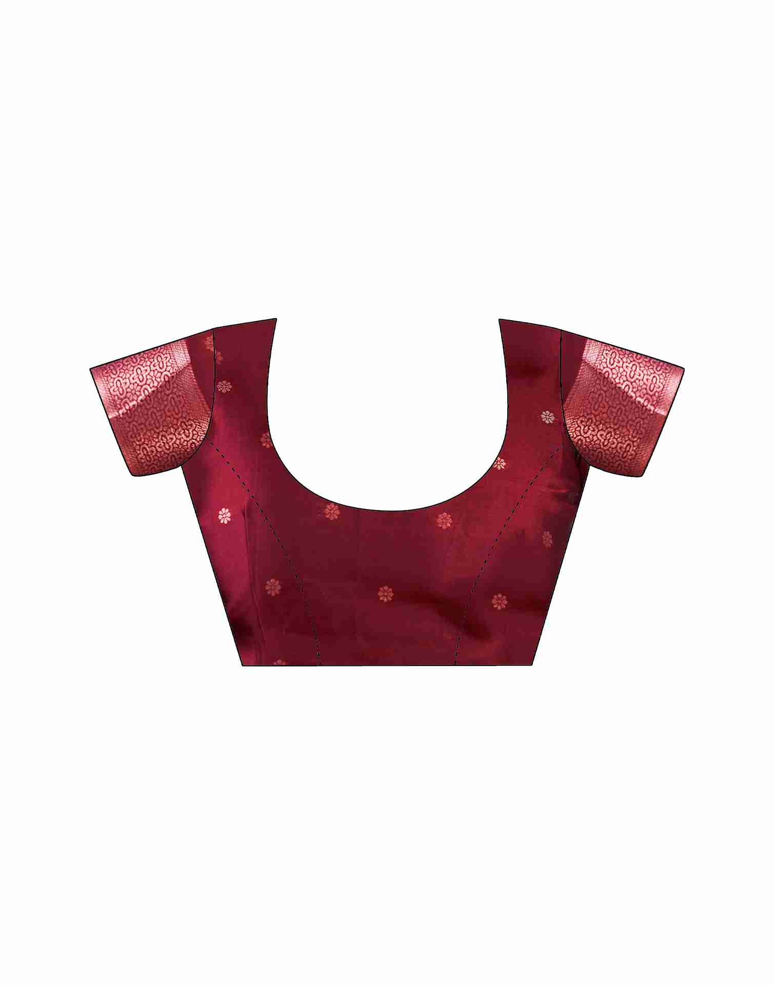 Banarasi Silk Saree for Women – Dark Peach & Maroon | Traditional Indian Saree | Partywear, Wedding & Festival Saree with Blouse Piece | Buy Saree Online Malaysia