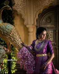 Banarasi Silk Saree – Bridal Elegance with Copper Zari Weaving