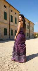 PURPLE  DIGITAL PRINTED COTTON SAREE