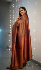 Banarasi Soft Silk Saree – Copper Zari Weaving Elegance