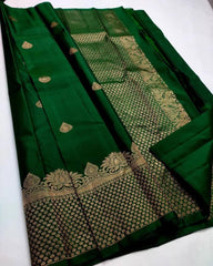 Banarasi Silk Saree – Exquisite Gold Zari & Brocade Work