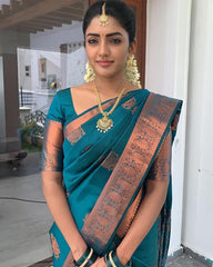 Banarasi Soft Silk Saree with Copper Zari Weaving
