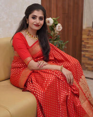Exquisite Banarasi Silk Saree with Zari Weaving
