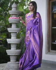 Banarasi Soft Silk Saree – Exquisite Copper Zari Weaving