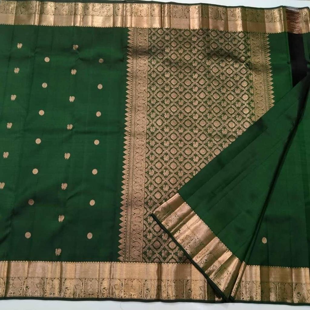 Elegant Banarasi Soft Silk Saree with Copper Zari Weaving