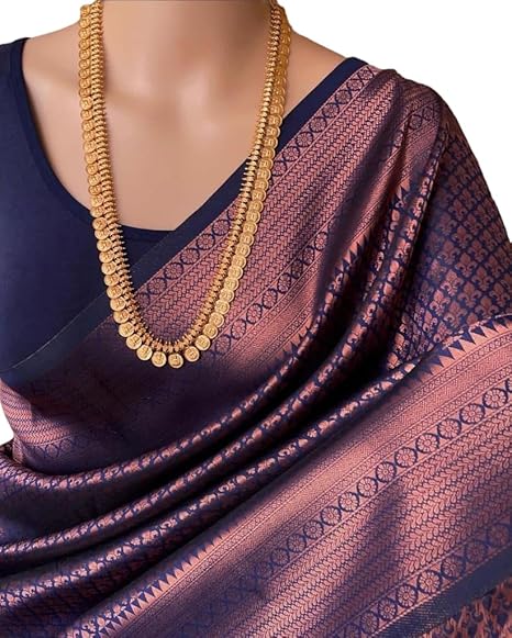 Banarasi Soft Silk Saree with Copper Zari Weaving | Affordable & Elegant