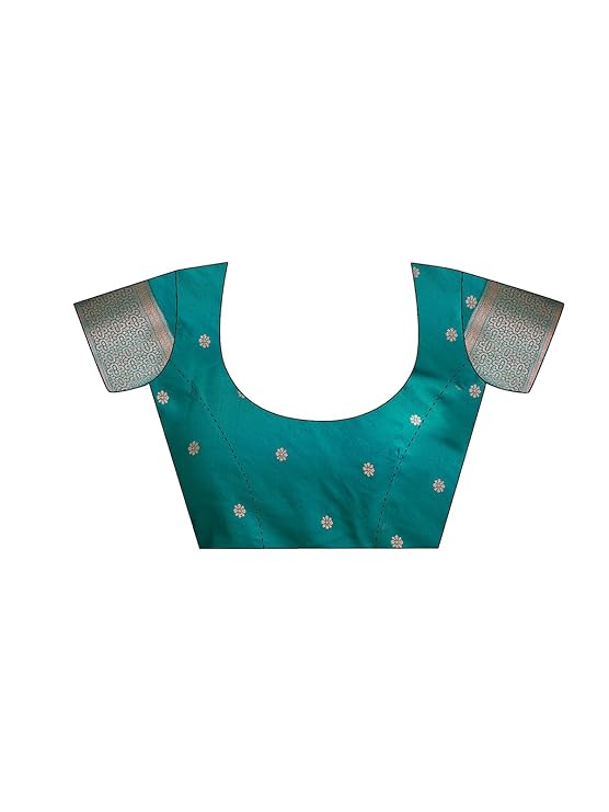 Premium Mint Green Banarasi Silk Saree with Jacquard Zari Work | Wedding, Party & Festival Wear Saree Malaysia | Soft Silk Saree with Blouse Piece
