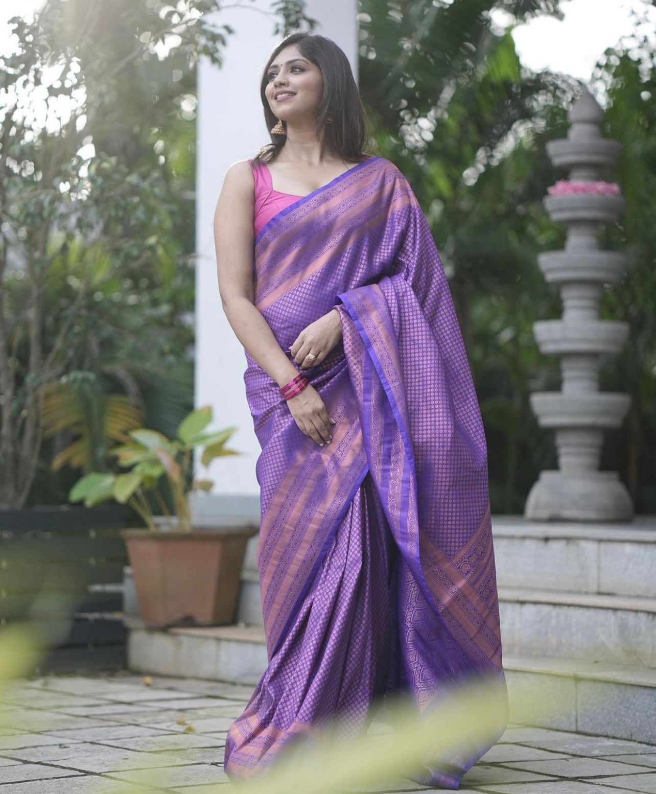 Banarasi Soft Silk Saree – Exquisite Copper Zari Weaving