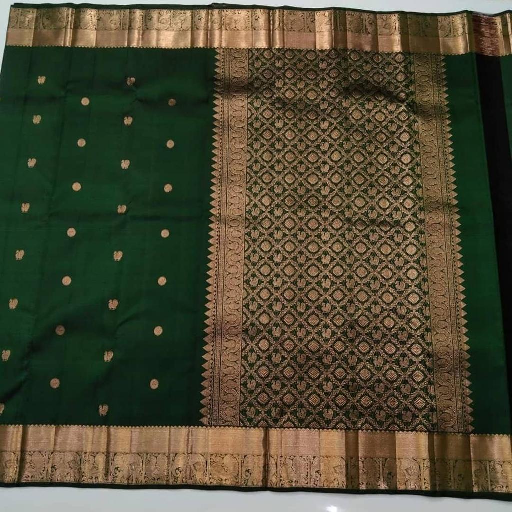 Elegant Banarasi Soft Silk Saree with Copper Zari Weaving