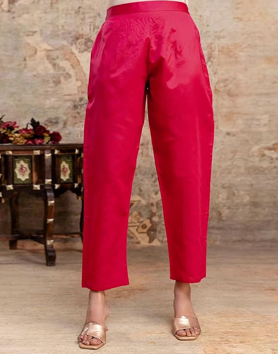 SIRIL Women’s Rayon Banarasi Jacquard Kurta Set | Silk Blend Straight Kurta with Pants & Dupatta | Indian Ethnic Wear for Women Malaysia | Party & Festive Wear Kurti Pant Set