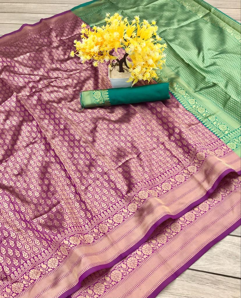 Banarasi Silk Saree – Elegant Zari Work & Jacquard Weave