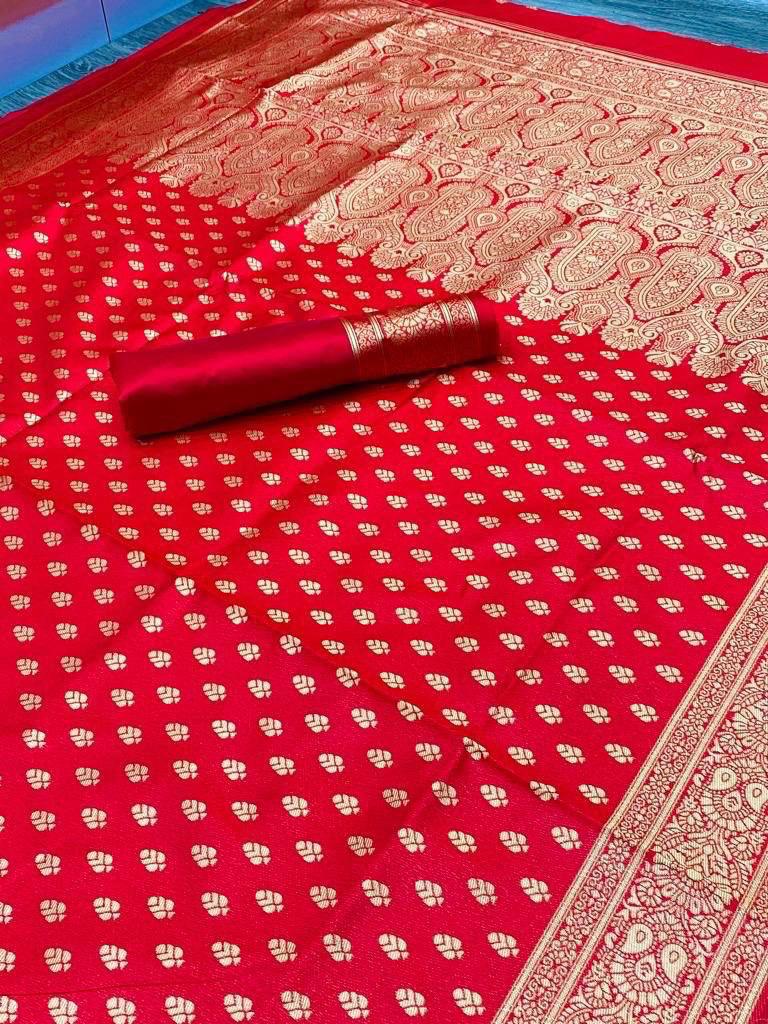 Exquisite Banarasi Silk Saree with Zari Weaving