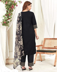 SIRIL Women’s Cotton Blend Embroidered Straight Kurta Pant with Dupatta Set | Ethnic Wear for Women | Party Wear, Office Wear & Casual Kurti Set Malaysia