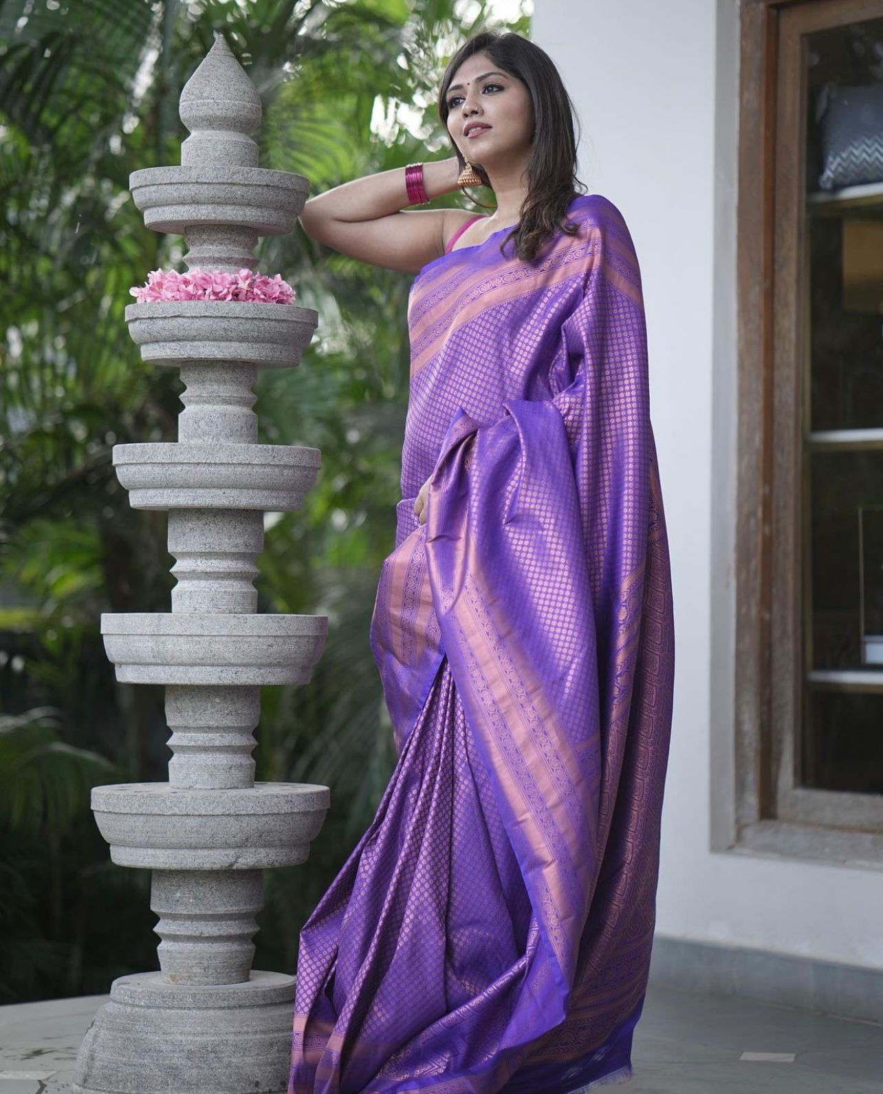 Banarasi Soft Silk Saree – Exquisite Copper Zari Weaving
