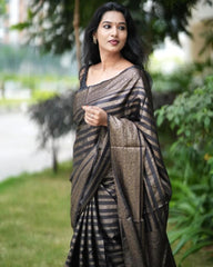 Banarasi Soft Silk Saree with Copper Zari Weaving