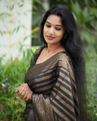 Banarasi Soft Silk Saree with Copper Zari Weaving