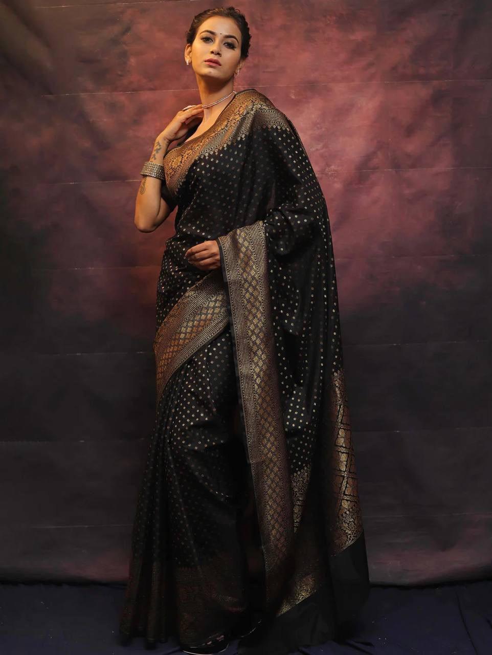 Trending colors of weaving silk saree