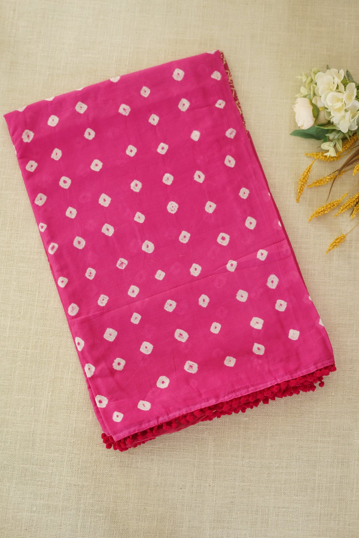 Dashing Pink Chettinad Cotton Saree